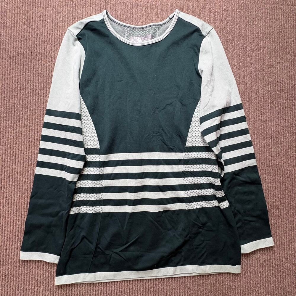 The North Face Small Long Sleeve Performance Top Womens Striped Mesh Size XL